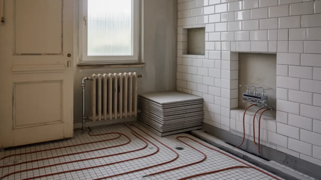 installation av golvv rme i badrum i bl sut johanneshov